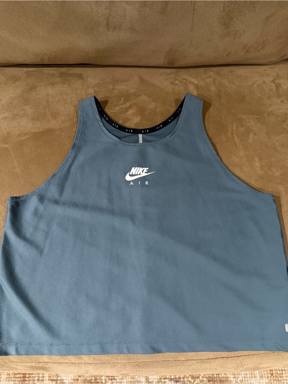 Nike Women's Slate Blue Muscle Tank with White Air Logo